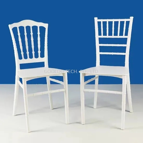 Chiavari 의자를 식사하는 기본적인 주문화 폴리프로필렌 플라스틱 티파니 결혼식 사건