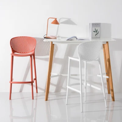 현대 산업 다 색깔 막대기 커피 의자 플라스틱 직물 의자